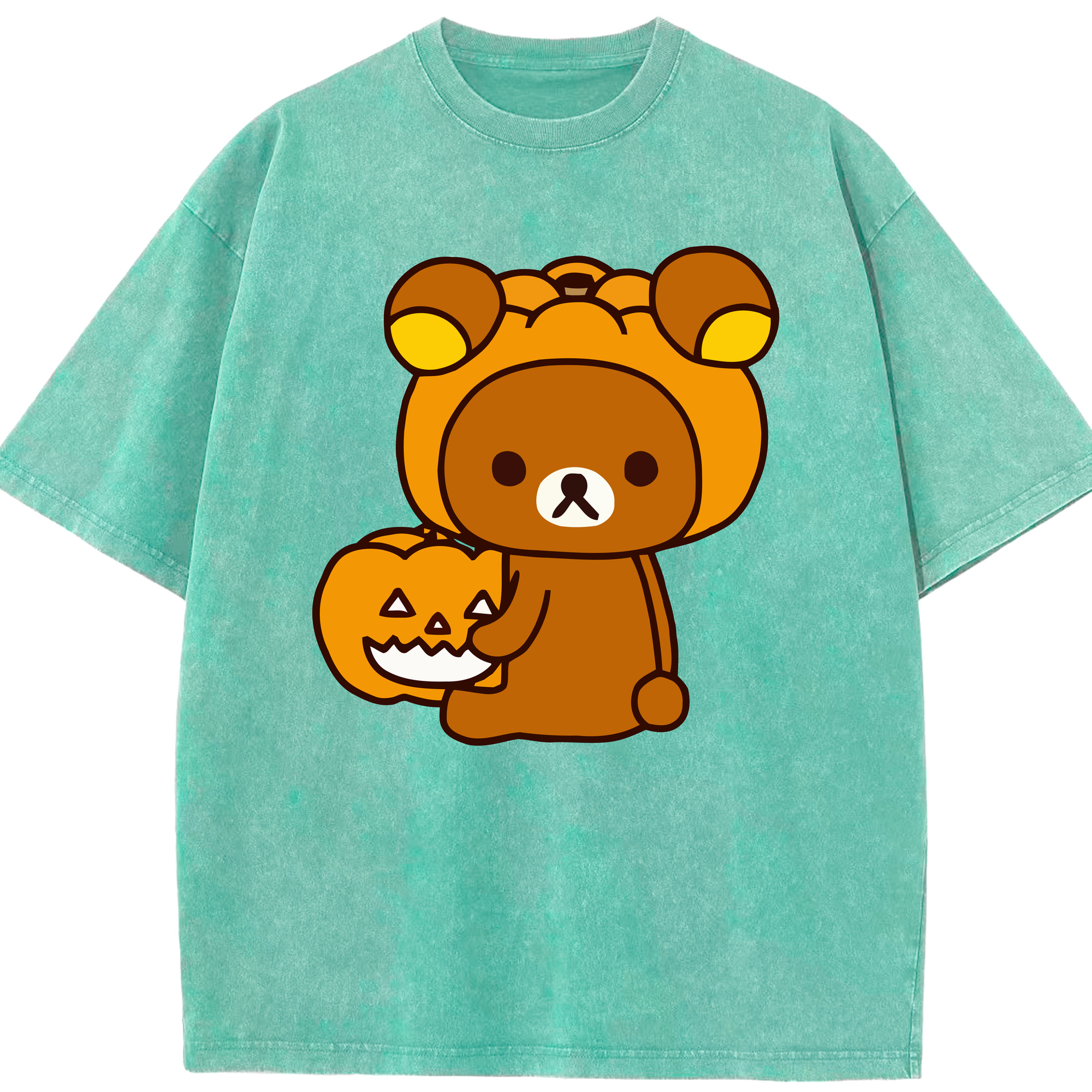 （画像用） リラックマ リラックマ キイロイトリ Rilakkuma Korilakkuma Kiiroitori 綿100% ヴィンテージ風 半袖Tシャツ（フロントプリント）